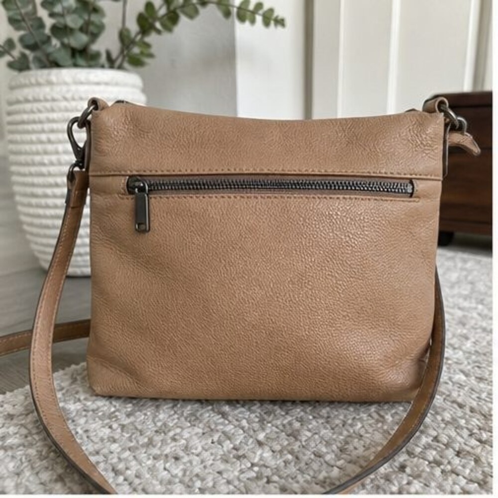 Brown Canvas Crossbody Bag